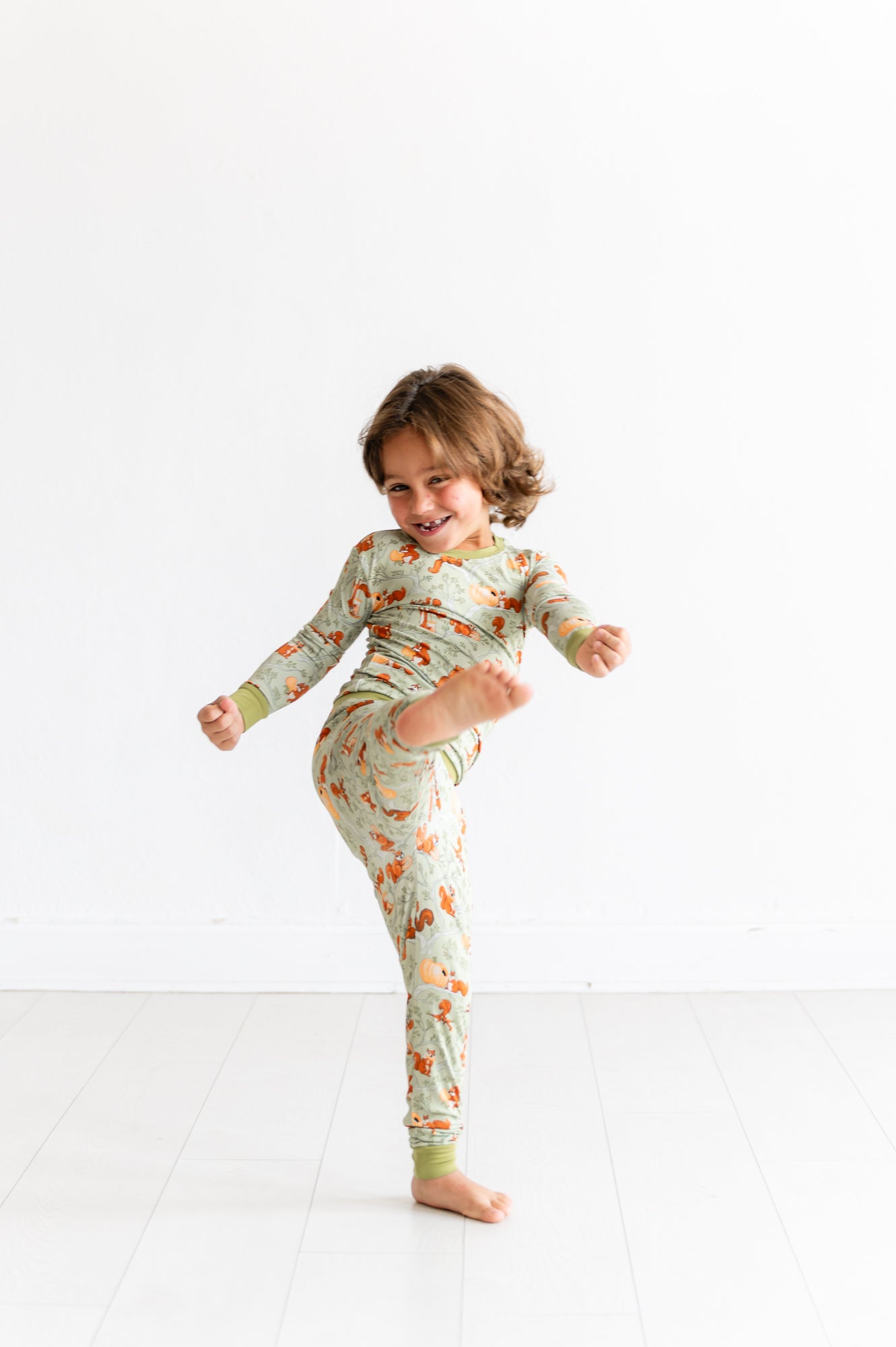 Silly Squirrels Long Sleeve Pajama Set