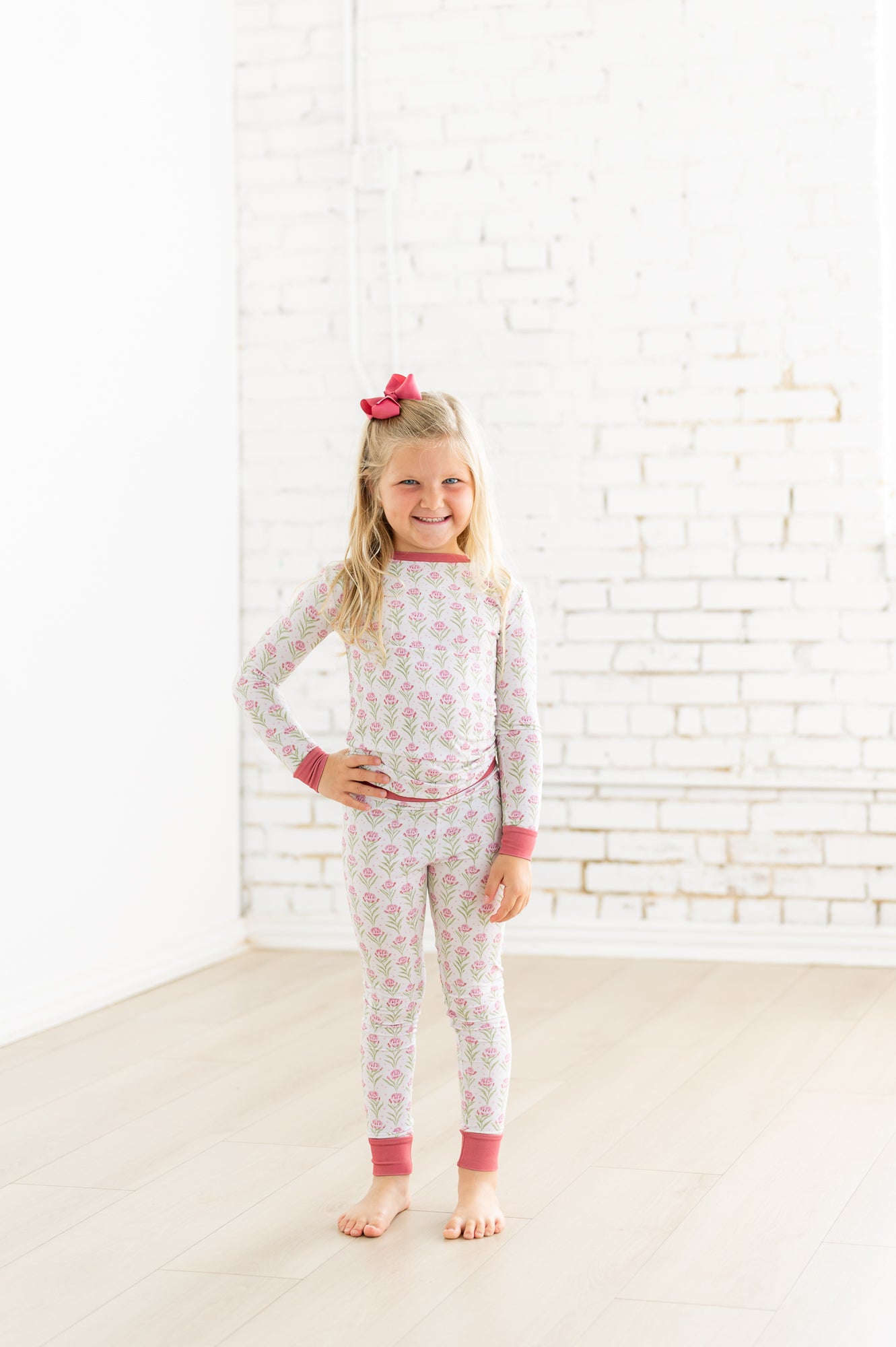 Blooms and Stars Long Sleeve Pajama Set