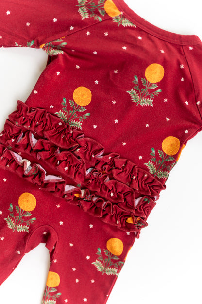 Golden Blooms Convertible Ruffle Zippy