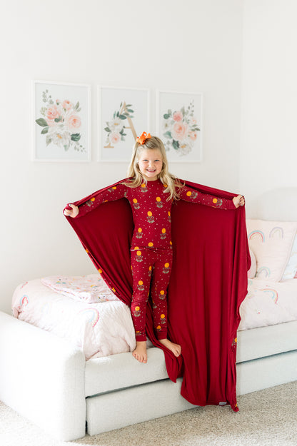 Golden Blooms Long Sleeve Pajama Set