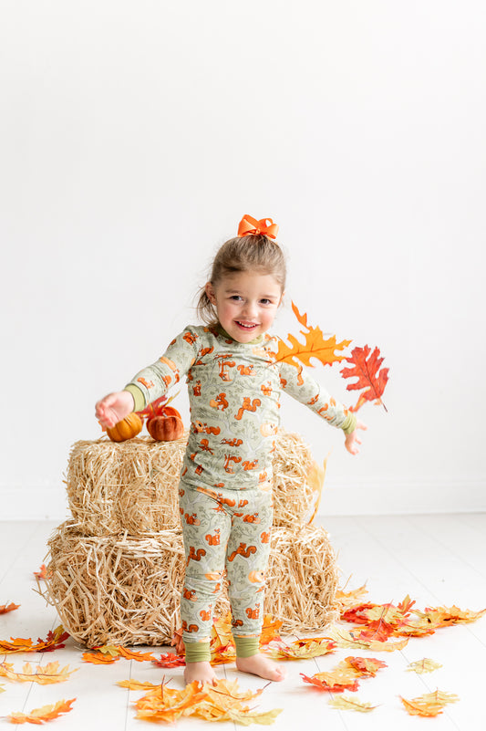 Silly Squirrels Long Sleeve Pajama Set
