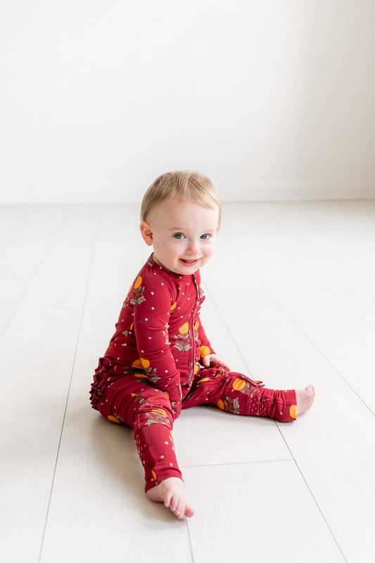 Golden Blooms Convertible Ruffle Zippy