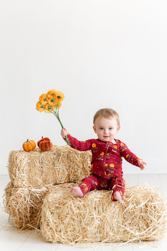 Golden Blooms Convertible Ruffle Zippy