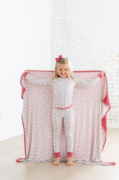 Blooms and Stars Long Sleeve Pajama Set