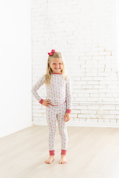Blooms and Stars Long Sleeve Pajama Set